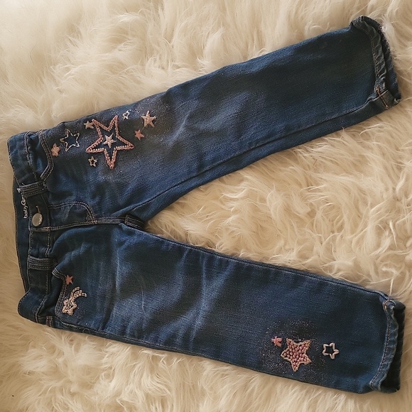BABY GAP girls matching set- long sleeve sequins and sparkle jeans - Picture 2 of 6